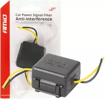 Automobilinis trukdžių šalinimo filtras su stikline saugiklio apsauga 12V AMIO-04099