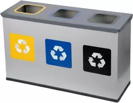 Alda 3 dalių MINI rūšiavimo šiukšliadėžė 3 x 12 l 'Eco Station'