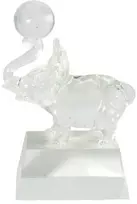 Stiklinė statulėlė Dramblys, h 15 cm