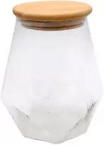 Dekoratyvinis stiklinis indelis su dangteliu, 950 ml