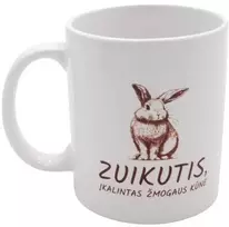 Puodelis 'Zuikutis, įkalintas žmogaus kūne', 300 ml