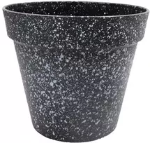 Plastikinis vazonas gėlėms, 24x21 cm - Pilka