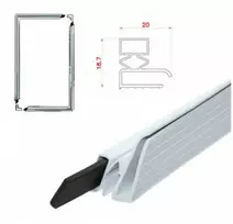 Pritaik. magnetiniai tarpikliai šaldytuvo durims 1300x700mm juodi/su stiprinimu