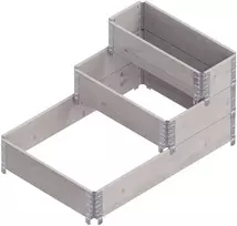 Skirtingų lygių dėžė gėlėms Upyard 120x80x58.5cm medinė/pilka