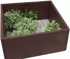 Dėžė augalams L57.5xH13cm ruda/plastikinė