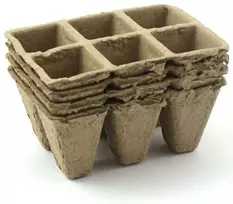 Dėžutės 6 daigams 3.5x3.5cm/4vnt. kartoniniai