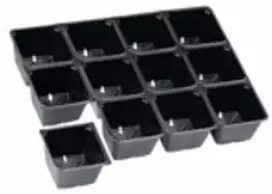 Agrimatco Dalinama daigykla 12 augalų 38x28x6.5cm juoda
