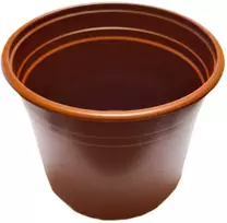 Agro Apvalus vazonėlis daigams Ø21cm H15.5cm plastikinis/rudas