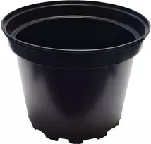 Agro Apvalus vazonėlis daigams Ø16.7cm H13.2cm plastikinis/juodas