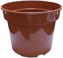 Apvalus vazonėlis daigams Ø23cm H18cm plastikinis/rudas