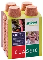 Romberg Apvalūs kokoso pluošto vazonai daigams D8cm/48 vnt.