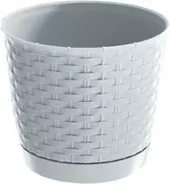 Prosperplast Dekoratyvinis gėlių vazonas Ratolla Round D25cm/H21.9cm baltas