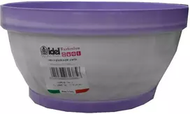 Idel Dekoratyvinis lėkštas gėlių vazonas Classic D20.5cm/H9cm baltas/violetinis