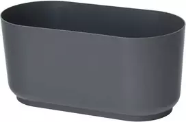 Gėlių dėžė Satina L27cm H13.2cm plastikinis/t.pilkas