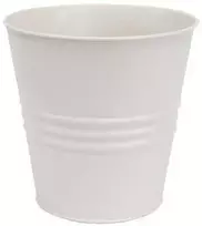 Dekoratyvinis gėlių vazonas Ø18cm H18cm metalinis/kreminės sp.