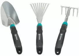 Sodo instrumentų komplektas Comfort Gardena purentuvas/ lopetėlė/grėbliukas