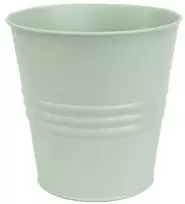 Dekoratyvinis gėlių vazonas Ø18cm H18cm metalinis/švies.žalias
