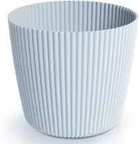 Dekoratyvinis gėlių vazonas Milly Round Ø24cm H21cm plastikinis/š.pilkas