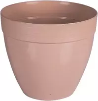 Idel Dekoratyvinis gėlių vazonas Touch Ø16cm H14cm plastikinis/rudas