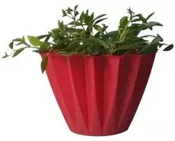 Dekoratyvinis gėlių vazonas Ø14cm H14cm raudonas