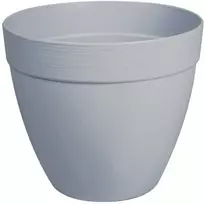 Idel Dekoratyvinis gėlių vazonas Touch Ø16cm H14cm plastikinis/švies.pilkas