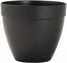 Idel Dekoratyvinis gėlių vazonas Touch Ø16cm H14cm plastikinis/antracito sp.