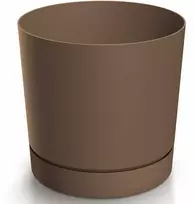 Dekoratyvinis gėlių vazonas Tubo P Ø12.8cm H12.8cm plastikinis/rudas
