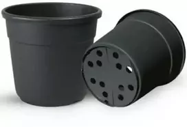 Idel Gėlių vazonas Nobilis Ø29cm H25cm plastikinis/juodas