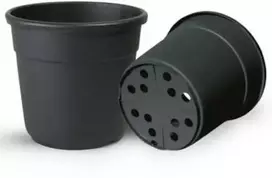 Idel Gėlių vazonas Nobilis Ø23.5cm H21cm plastikinis/juodas