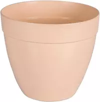 Idel Dekoratyvinis gėlių vazonas Touch Ø20cm H17.3cm plastikinis/švies.rudas