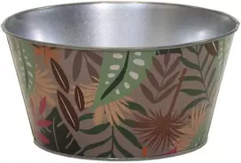 Dekoratyvinis lėkštas gėlių vazonas Ø20cm H10cm metalinis