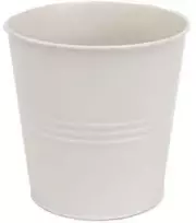 Dekoratyvinis gėlių vazonas Ø15cm H15cm metalinis/kreminės sp.