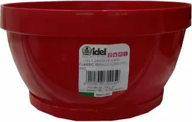 Idel Dekoratyvinis lėkštas gėlių vazonas Classic D16cm/H8cm raudonas