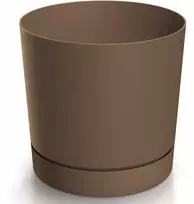 Dekoratyvinis gėlių vazonas Tubo P Ø17.8cm H17.5cm plastikinis/rudas