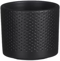 Dekoratyvinis gėlių vazonas Era Ø10cm H9cm keraminis/juodas