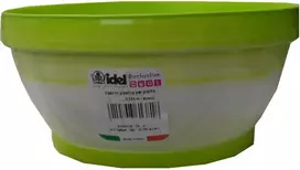Idel Dekoratyvinis lėkštas gėlių vazonas Classic D16cm/H8cm baltas/žal.citr.sp.