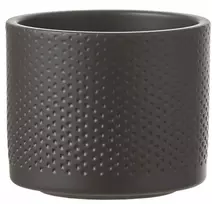 Dekoratyvinis gėlių vazonas Era Ø12cm H10cm keraminis/juodas
