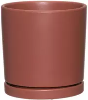 Dekoratyvus gėlių vazonas su padėklu Ø15cm H15cm keram./skirtingų spalvų