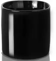 Polnix Dekoratyvinis gėlių vazonas Piano D13cm H14cm keraminis/juodas