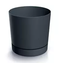 Prosperplast Dekoratyvinis gėlių vazonas Tubo P Ø17.8cm H17.5cm plast./antracito sp.