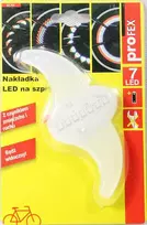 Dvirač.stipinų atšvaitas Profex 7 LED skirtingų spalvų