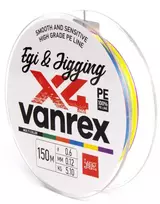 Pintas valas Vanrex Egi&Jigging X4 Braid Lucky John 0.12mm/150m Multi Color