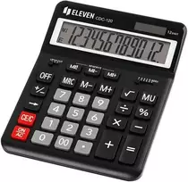 Eleven Kalkulator CDC-120-BK, juoda, biurkowy, 12 miejsc, podwójne zasilanie