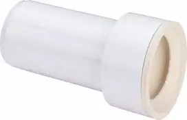 savienojuma caurule pisuāram, d=50x50 mm, 130 mm, plastmasa, balts