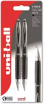 Uni-ball Signo 207 fine 2stk Sorte rollerpenne med behageligt gummigreb, stregbredde 0,5mm