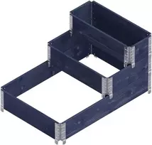 Skirtingų lygių dėžė gėlėms Upyard 120x80x58.5cm medinė/juoda