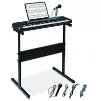 Promotions Vaikiškas pianino klaviatūra, 61 klavišas, reguliuojamas stovas, juoda