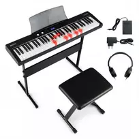 Promotions Elektrinis pianinas, 90.5x23x5.5 cm, juodas, reguliuojamas stovas
