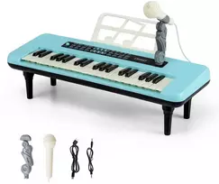 Promotions Vaikiškas pianinas-klaviatūra, 37 klavišai, 46.5x17.5x5.5 cm, mėlynas, nešiojamas