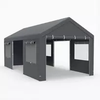 Promotions Automobilių stoginė 586x307,5x280 cm pilka, metalas
